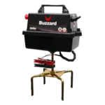 Hotline Buzzard Energiser with four-prong stand for 12V electric fencing