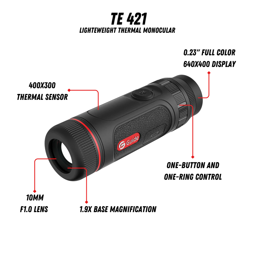 GUIDE TE421 SenSamThermal Monocular 1.9X 400x300 25mm - Image 9