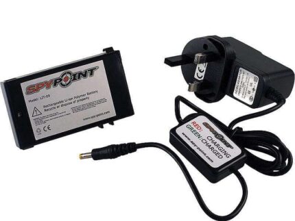 SPYPOINT LIT-C-8 rechargeable lithium battery pack and AC charger