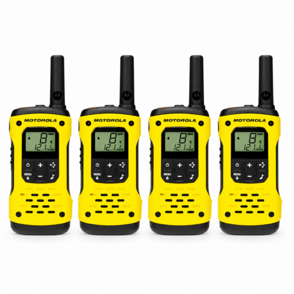 our Motorola TALKABOUT T92 H2O waterproof walkie talkies – quad pack