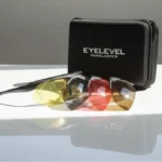 Eyelevel Interactive shooting glasses set with interchangeable lenses and protective case
