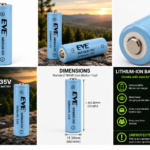 EVE INR18650-35V Battery 3500mAh light blue rechargeable lithium-ion cell