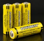 POWOBEST 18650 3000mAh 3.7V Button-Top Batteries – Pack of 4 - Image 7