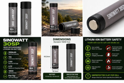 Sinowatt 30SP 18650 Battery 3000mAh rechargeable lithium-ion cell